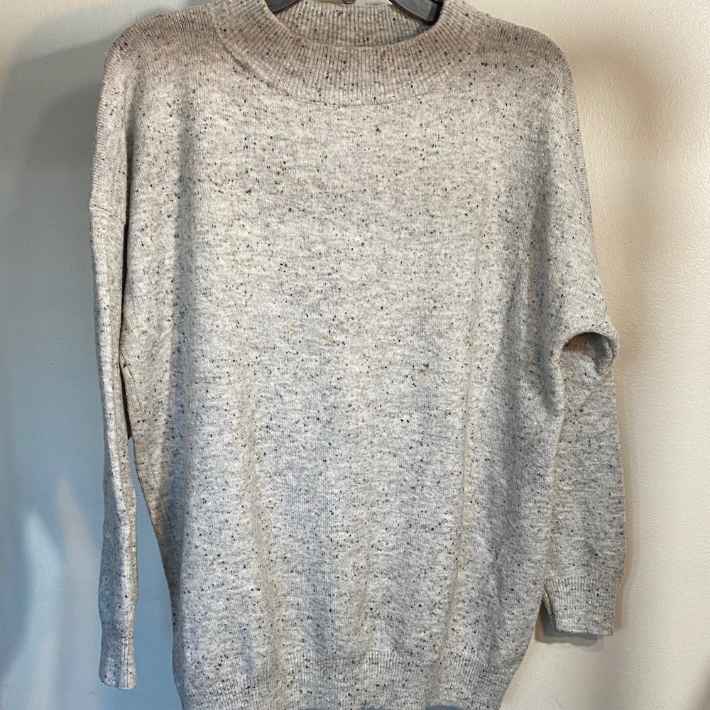 a new day Men's Heathered Gray Turtleneck Sweater
